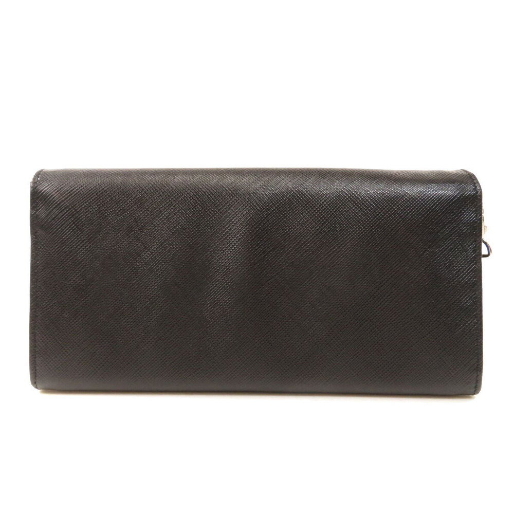 Salvatore Ferragamo Wallet chain long leather attached Black
